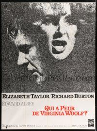 4y983 WHO'S AFRAID OF VIRGINIA WOOLF French 1p '67 Elizabeth Taylor, Richard Burton, Mike Nichols!