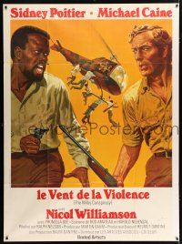 4y986 WILBY CONSPIRACY French 1p '75 art of Sidney Poitier with pistol & Michael Caine with rifle!