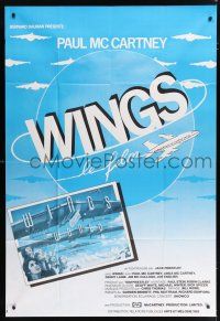 4y353 WINGS OVER THE WORLD French 40x58 '82 Paul McCartney rock 'n' roll band documentary!