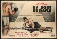 4y313 DRAGNET NIGHT French 2p '31 Rolando Coudon art of fallen boxer in the ring, Un soir de rafle