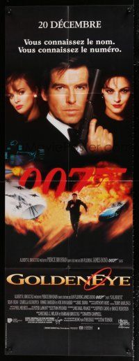 4y369 GOLDENEYE French door panel '95 Pierce Brosnan as secret agent James Bond 007, cool montage!