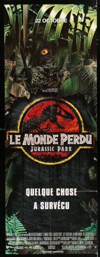 4y370 JURASSIC PARK 2 French door panel '96 The Lost World, cool different dinosaur image!