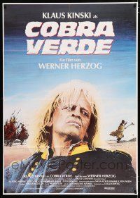 4y013 COBRA VERDE German 33x47 '87 Werner Herzog, Klaus Kinski as most feared bandit in Africa!