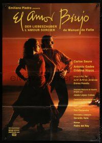 4y017 LOVE THE MAGICIAN German 36x51 '86 Carlos Saura's El elamor brujo, great dancing image!