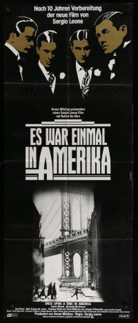 4y011 ONCE UPON A TIME IN AMERICA German 23x55 '84 De Niro, James Woods, directed by Sergio Leone!