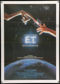 4y085 E.T. THE EXTRA TERRESTRIAL Italian 1p '82 Drew Barrymore, Steven Spielberg classic, Alvin art