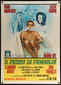 4y093 HEAD OF THE FAMILY Italian 1p '69 great art of Nino Manfredi, Leslie Caron & Ugo Tognazzi!