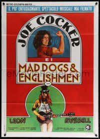 4y106 MAD DOGS & ENGLISHMEN Italian 1p '71 rock 'n' roll, great art of Joe Cocker & Leon Russell!