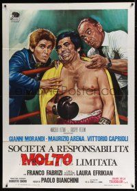 4y122 SOCIETA A RESPONSABILITA MOLTO LIMITATA Italian 1p '73 art of boxer Gianni Morandi in ring!