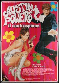 4y031 AUSTIN POWERS: INT'L MAN OF MYSTERY Italian 2p '97 Mike Myers, sexy Elizabeth Hurley!