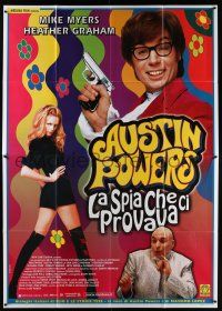 4y032 AUSTIN POWERS: THE SPY WHO SHAGGED ME Italian 2p '97 Mike Myers, sexy Heather Graham!