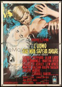 4y035 CARPETBAGGERS Italian 2p '64 different Symeoni art of sexy Carroll Baker & George Peppard!