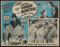 4y174 ABBOTT & COSTELLO MEET DR. JEKYLL & MR. HYDE Mexican LC '53 Bud & Lou, scary Boris Karloff!