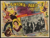 4y181 AMERICAN IN PARIS Mexican LC '51 Gene Kelly & Leslie Caron entertaining outdoors!