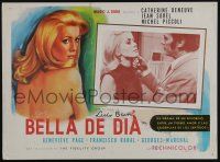 4y191 BELLE DE JOUR Mexican LC '67 Luis Bunuel, close up of sexy prostitute Catherine Deneuve!