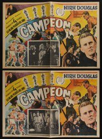 4y153 CHAMPION 2 17x24 Mexican LCs R50s Kirk Douglas boxing classic, cool different images!