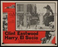 4y209 DIRTY HARRY Mexican LC '71 Clint Eastwood pointing gun on street, Don Siegel crime classic!
