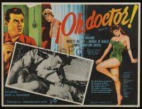 4y210 DOCTOR AT SEA Mexican LC '55 romantic c/u of sailor Dirk Bogarde & sexiest Brigitte Bardot!