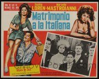 4y248 MARRIAGE ITALIAN STYLE Mexican LC '65 Vittorio De Sica, Sophia Loren, Marcello Mastroianni!