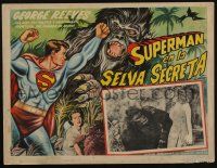 4y295 SUPERMAN & THE JUNGLE DEVIL Mexican LC R62 great c/u of Noel Neill with wacky fake ape!