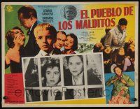 4y303 VILLAGE OF THE DAMNED Mexican LC '60 George Sanders, Barbara Shelley, creepy little kids!