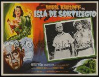 4y304 VOODOO ISLAND Mexican LC '57 Boris Karloff in inset photo & cool border artwork!