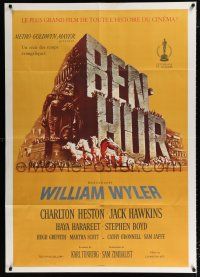 4y003 BEN-HUR Swiss 36x50 R60s Charlton Heston, William Wyler classic religious epic, cool art!
