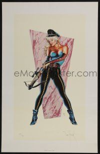 4z298 DAVE STEVENS signed xbow style 16x25 art print '93 by the artist, sexy art, 395/850!