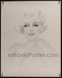 4z309 MARILYN MONROE signed 22x28 art print '80 by artist Gary Saderup and hand-numbered, 396/1000!