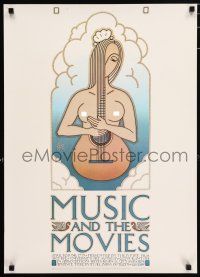 4z311 MUSIC & THE MOVIES 20x28 commercial art print '77 sexy musical art by David Lance Goines!