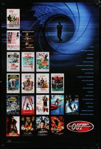 4z563 007 40TH ANNIVERSARY 27x40 commercial poster '02 cool images of most Bond movie one-sheets!