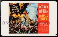 4z572 AFRICAN QUEEN 22x34 commercial poster '83 Humphrey Bogart & Katharine Hepburn!