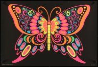 4z584 BUTTERFLY Canadian commercial poster '70s trippy psychedelic art!