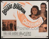 4z846 CASABLANCA REPRO 22x28 commercial poster '80s Bogart, Bergman, Michael Curtiz classic!