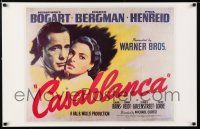 4z587 CASABLANCA 22x34 commercial poster '90s Humphrey Bogart, Ingrid Bergman, 1/2 sheet style!