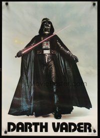 4z591 DARTH VADER commercial poster '77 image of Sith Lord w/ lightsaber activated by Bob Seidemann!