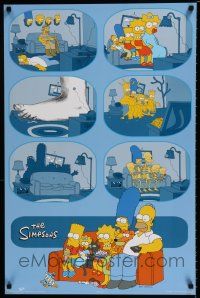 4z648 SIMPSONS 23x34 Canadian commercial poster '02 the family in different intro segments!
