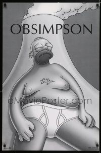 4z649 SIMPSONS 23x35 commercial poster '96 Homer in undies, Obsimpson, Calvin Klein parody!