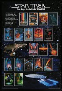 4z653 STAR TREK CHECKLIST 27x40 German commercial poster '03 cool images of all the posters!
