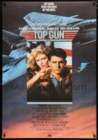 4z661 TOP GUN 26x38 German commercial poster '86 great image of Tom Cruise & Kelly McGillis!
