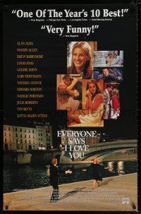 4z715 EVERYONE SAYS I LOVE YOU 26x40 video poster '96 Woody Allen, Julia Roberts, Drew Barrymore!