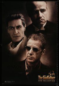 4z726 GODFATHER DVD COLLECTION 27x40 video poster '01 montage images of Marlon Brando & Al Pacino!