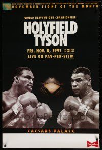 4z355 HOLYFIELD VS TYSON tv poster '91 Heavyweight Championship boxing, fight that never was!
