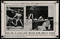 4z021 ILLUSTRATED CURRENT NEWS newsstand poster '41 end of a gallant road for Billy Conn, boxing!
