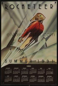4z048 ROCKETEER wall calendar '91 Walt Disney, cool art of Bill Campbell by John Mattos!