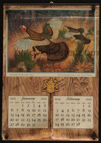 4z049 SEAGRAM CALENDAR calendar '46 wonderful art of wildlife and nature!