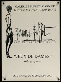 4z271 JEUX DE DAMES 22x30 French art exhibition '03 Bernard Buffet art of mostly naked woman!