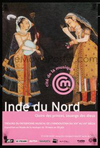 4z214 INDE DU NORD 16x24 French music poster '03 wonderful art of two women playing instruments!