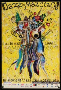 4z217 JAZZ IN MARCIAC 16x24 French music poster '98 cool Arkade colorful abstract art!