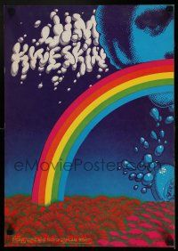 4z219 JIM KWESKIN 14x20 music poster '60 wonderful Rick Griffin hippie rainbow and cloud art!
